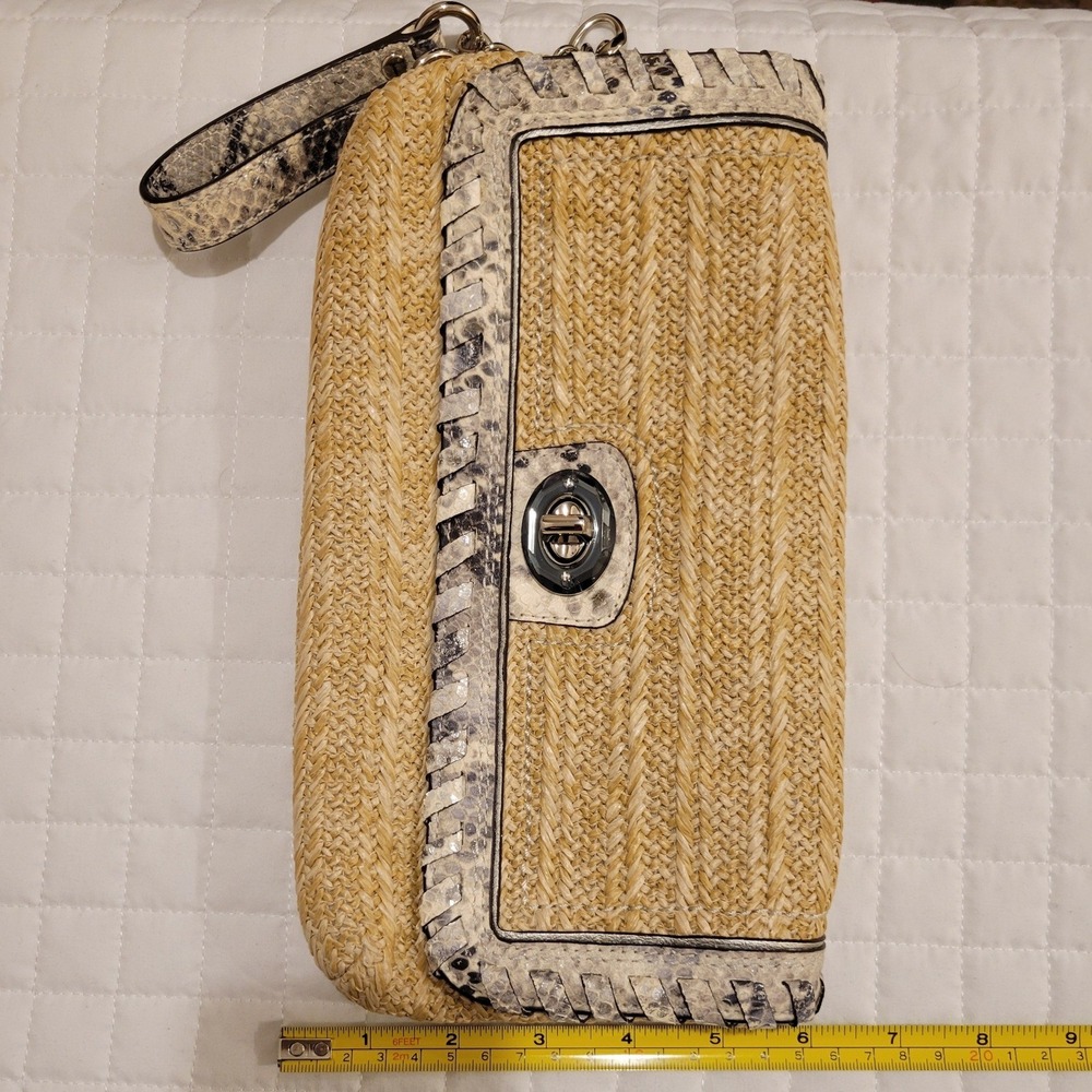 VTG Coach 47440 Hampton Straw Python Snake Leathe… - image 7